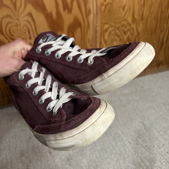 Nike Go Chukka Suede Mid Casual Shoes Burgundy 487335-600 Men's 8 Women's 9.5 - Picture 4 of 9